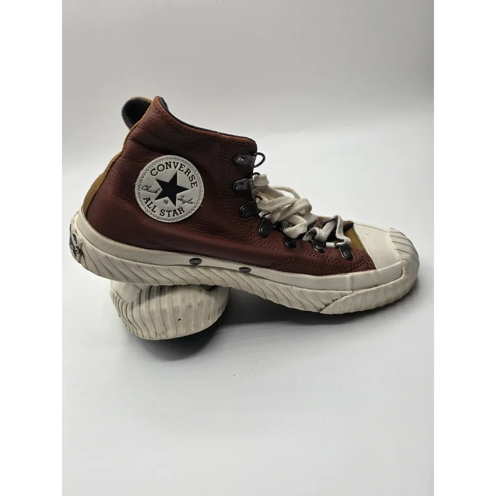 Converse Chuck 70 Bosey Hi Sneaker 168161C Brown Leather Mountain Mens Size 6 W8 - Picture 1 of 6